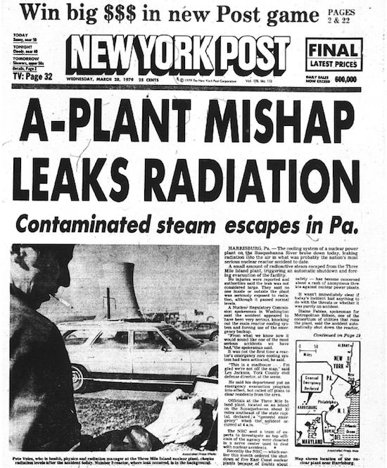 Greenwood Nuclear Power Plant (Cancelled) - Three Mile Island Headline